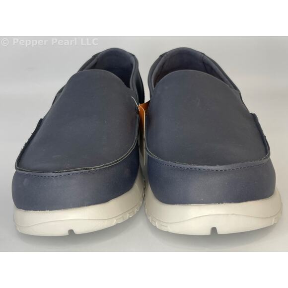 Navy Comfortable Slip On Work Leisure Loafer Shoes Men's Size 8 Women's 10 - Picture 7 of 11
